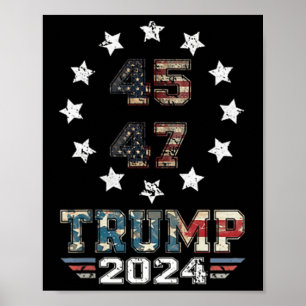 Sie haben Trump 2024 US-amerikanische Flagge 2 Sei Poster
