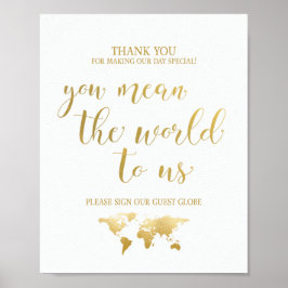 Sie haben uns die Welt Gemein | Globe Guest Book S Poster