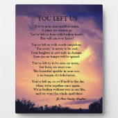 SIE HABEN UNS POEM VERLASSEN FOTOPLATTE (Vorderseite)