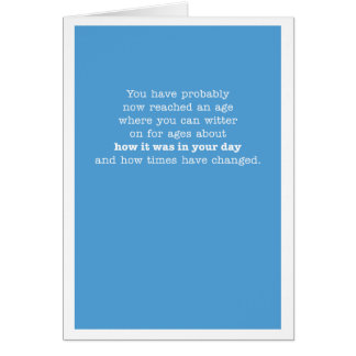 Sie haben wahrscheinlich ein Zeitalter erreicht...