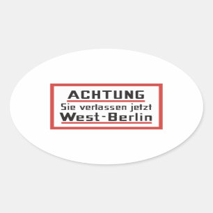 Sie haben West-Berlin, Deutschland Ovaler Aufkleber