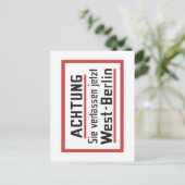 Sie haben West-Berlin, Deutschland Postkarte (Stehend Vorderseite)