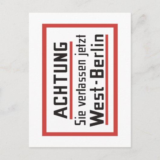 Sie haben West-Berlin, Deutschland Postkarte (Vorderseite)