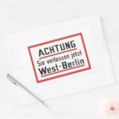 Sie haben West-Berlin, Deutschland Rechteckiger Aufkleber (Umschlag)