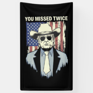 Sie haben zweimal Western Trump Cowboy Trump 2024  Banner