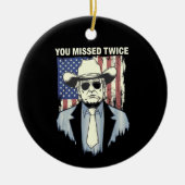 Sie haben zweimal Western Trump Cowboy Trump 2024 Keramik Ornament (Vorne)