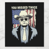 Sie haben zweimal Western Trump Cowboy Trump 2024 Weinetikett (Einzelnes Label)