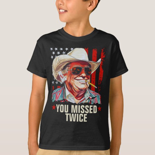 Sie haben zweimal Western Trump Cowboy vermisst | T-Shirt (Vorderseite)