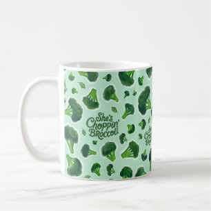 Sie hackt Brokkoli Gen X Humor Noveltät Kaffeetasse
