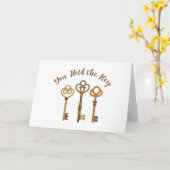 Sie halten den Schlüssel Karte (Gelbe Blume)