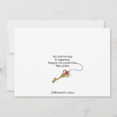 Sie halten die Key_Flat Card 7"x5" (Rückseite)