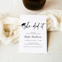 Sie hat Abschluss eingeladen Einladung