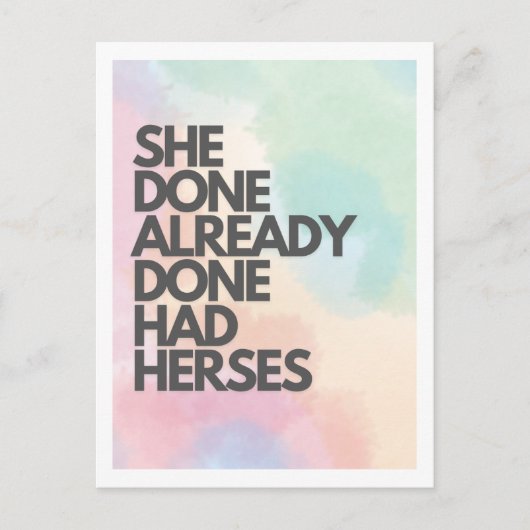 Sie hat bereits die Postkarte "Herses Drag Race" f (Vorderseite)