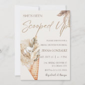 Sie hat Boho Ice Cream-Brautparty versenkt Einladung (Vorderseite)