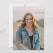 Sie hat das Foto Abschluss gemacht Einladung (Rückseite)