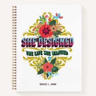 Sie hat das Leben entworfen, das sie Gewollt hat Notizblock