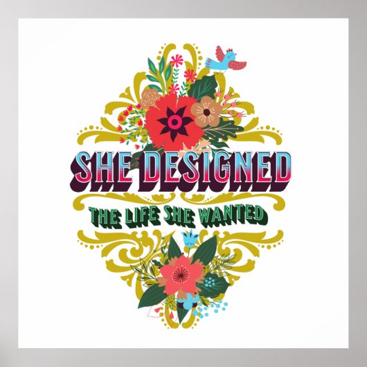 Sie hat das Leben entworfen, das sie Gewollt hat Poster (Vorne)