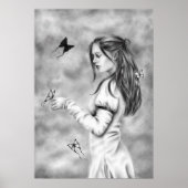 Sie hat das Schmetterlingsposter Poster (Vorne)