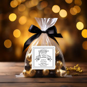 Sie hat den Namen des Abschlusses Grand Cap | Schu Quadratischer Aufkleber