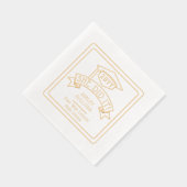 Sie hat den Namen des Abschlusses Grand Cap | Schu Servietten Mit Folie (Rechts)