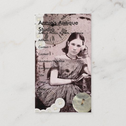 Sie hat die ganze Zeit Visitenkarte (Vorderseite)