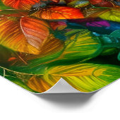 Sie hat die leuchtenden Blätter | Digitale Kunst Poster (Ecke)