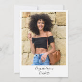 Sie hat Drehbuch Foto Graduation Party Einladung (Rückseite)