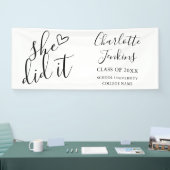 Sie hat Drehbuch-Herz-Abitur-Party Banner (Messe)