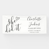 Sie hat Drehbuch-Herz-Abitur-Party Banner (Horizontal)