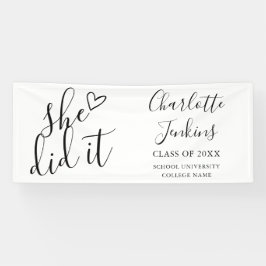 Sie hat Drehbuch-Herz-Abitur-Party Banner