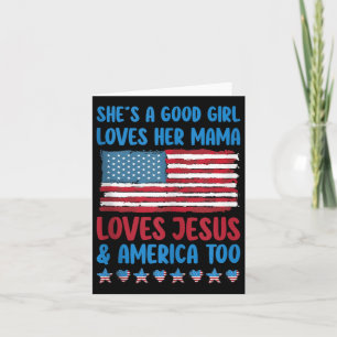 Sie hat ein gutes Mädchen Lieben ihren Mama Jesus Karte