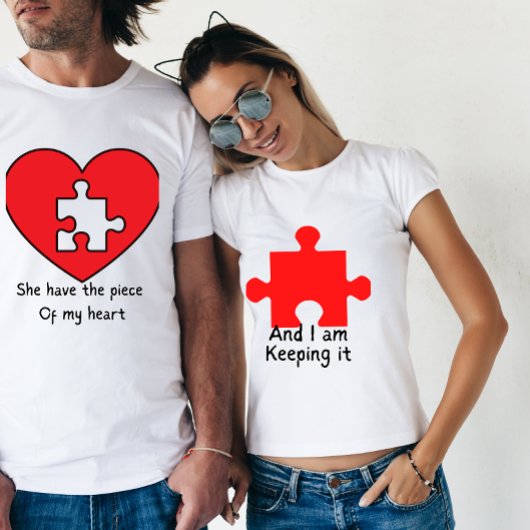 Sie hat ein Stück meines Herzens, ein paar Valenti T-Shirt