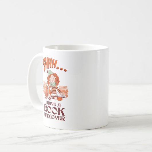 Sie hat einen Buchhangover-Funny-Buchwurm Kaffeetasse (Vorderseite Links)