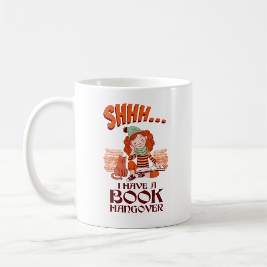 Sie hat einen Buchhangover-Funny-Buchwurm Kaffeetasse (Links)