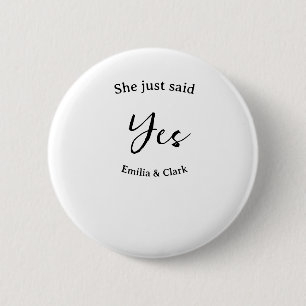 sie hat einfach ja gesagt verlobungsfeier name ein button