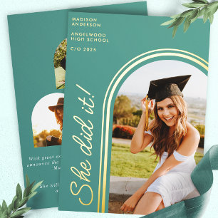 Sie hat es Aquamarin gemacht, den Abschluss des mo Folieneinladung