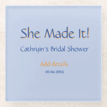SIE HAT ES BRIDAL SHOWER BLAU ORANGE STYLISCHER TR