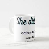 Sie hat es einfach schwarz klassisch moderne Absch Kaffeetasse (Vorderseite Links)