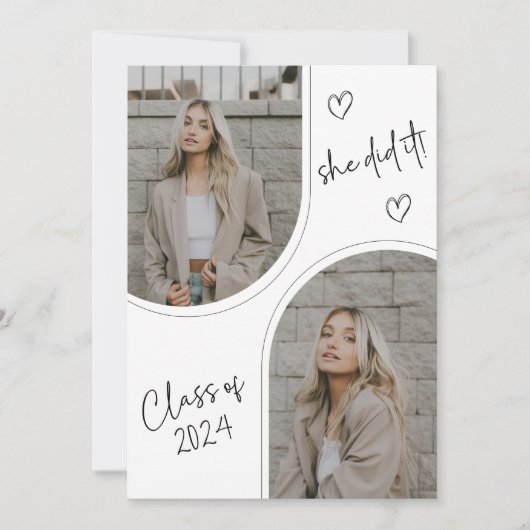 Sie hat es eingeladen, Senior Abschluss Einladung (Vorderseite)