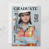 Sie hat es Engineering Magazin Foto Abschluss Einladung (Vorderseite)