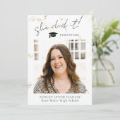 Sie hat es Foto Abschluss Ankündigung getan (Stehend Vorderseite)