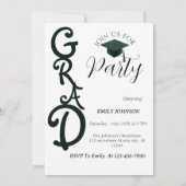 Sie hat es geschafft! Moderne Foto-Abschlussfeier  Einladung (Rückseite)