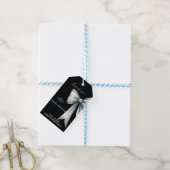 Sie hat es geschafft Schwarze Abschlussfeier Foto  Geschenkanhänger (Mit Garn)
