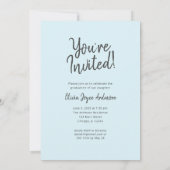 Sie hat es getan! Abschluss Foto Einladung (Rückseite)