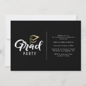 SIE HAT ES GETAN | Abschluss-Karte mit einfachem S Einladung (Rückseite)