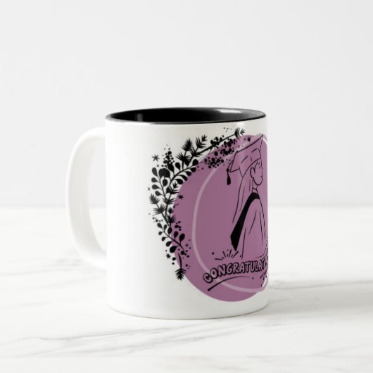 Sie hat es getan!" Abschluss Tasse für Ihre - rosa (Vorderseite Links)