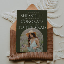 Sie hat es getan | Arch Hybrid Schriftart Moderner Einladung