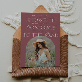 Sie hat es getan | Mauve | Hybrider Schriftart Mod Einladung