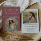 Sie hat es getan | Mauve | Hybrider Schriftart Mod Einladung