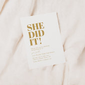 Sie hat es getan! Vorlage für die Einladung der Pr